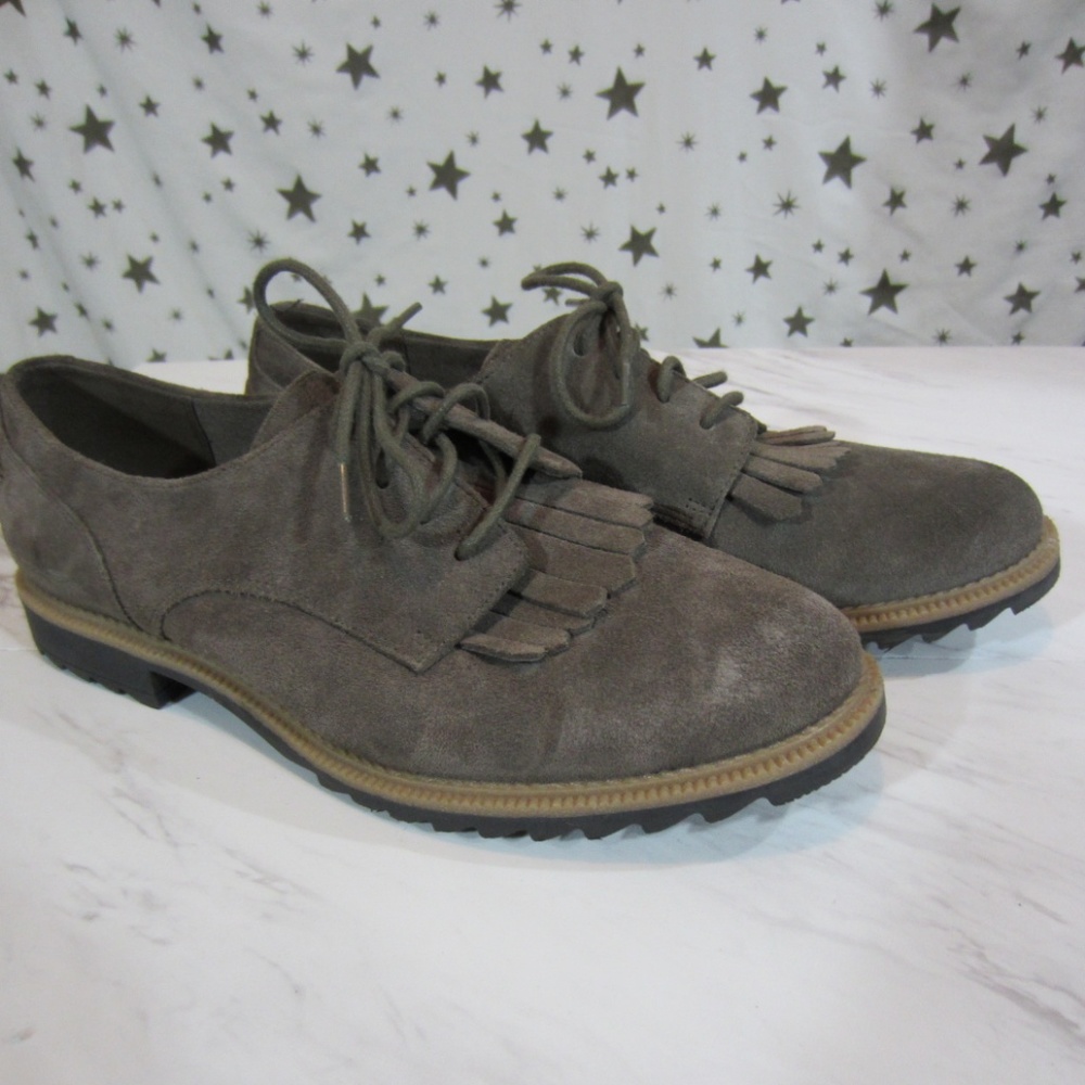 Clarks Somerset Seude Leather Oxford Griffin 9 1/2